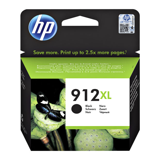 HP 912XL מחסנית דיו שחור מקורית 3YL84AE