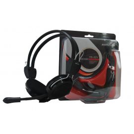 אוזניות + מיקרופון עם ווליום לשליטת עוצמה HS-22V SL בצבע שחור