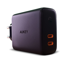 מטען מהיר AUKEY USB-C PD x 2 36W