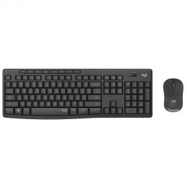 מקלדת ועכבר אלחוטיים Logitech MK295 Silent בצבע אפור בעברית ואנגלית